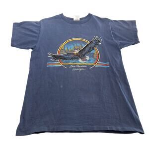 Vintage 1989 Iron Mountain Michigan Eagle T-Shirt, Size M, Made in USA
